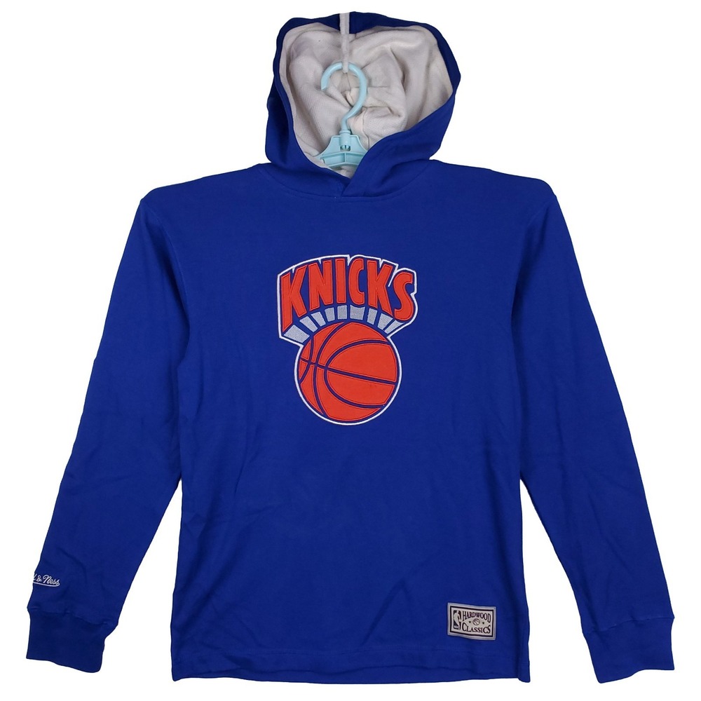 New York Knicks Mitchell & Ness NBA Youth Medium Longsleeve Cut &‎ Sew Logo NWT